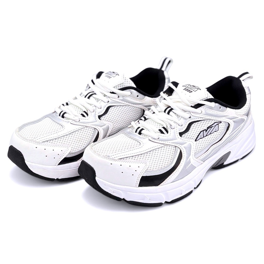 Avia 5000 Mens 10.5W White Black Chunky Dad Walking Athletic Sneakers EUC Shoes